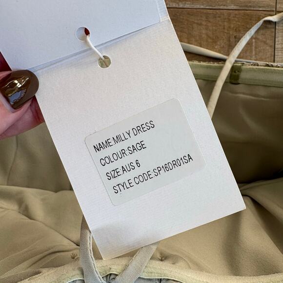 MISHA Collection Milly Sage Green Lace Corset Dress NWT Size XS - Picture 5 of 9